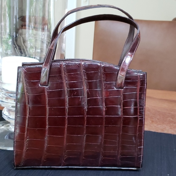 Not for sale💥VTG Lesco Alligator bag, dark brown - Picture 4 of 11